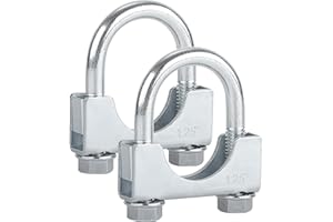 LCGP 1.25" Heavy Duty U Bolt Clamps Saddle Type Anti-corrosion 2 Pack Muffler Clamps