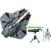 STAR WARS Mission Fleet Stellar Class OBI-Wan Kenobi Jedi Starfighter Starfighter Run 2.5-Inch-Scale Figure and Vehicle, Toys for Kids Ages 4 and Up