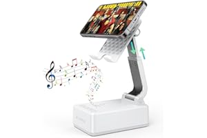 Gifts for Men Women, LENRUE Cell Phone Stand with Wireless Bluetooth Speakers, Flexible Comfort View, Loud Clear Sound, Birthday Gifts for Women Men Everyone, Tech Gadgets for Phones