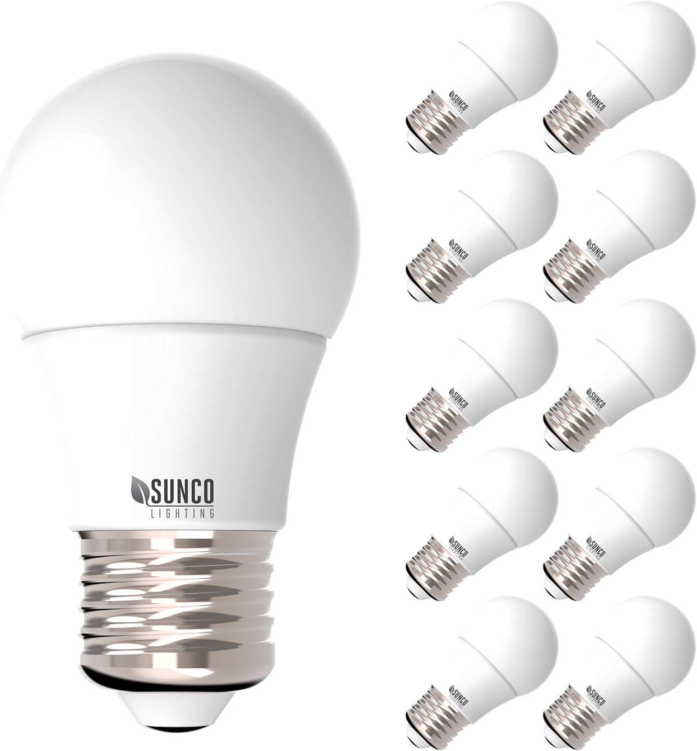 UL 3000K Warm White Sunco Lighting 10 Pack A15 LED Bulb E26 Base Energy
