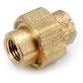 Anderson Metals 06104 Brass Pipe Fitting, Union, 1/4" x 1/4" NPT Female Pipe