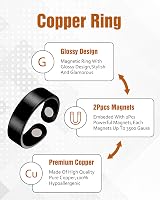 Jecanori 3X Lymph Drainage Copper Magnetic Bracelet Men 57 Magnets 3500G view 6