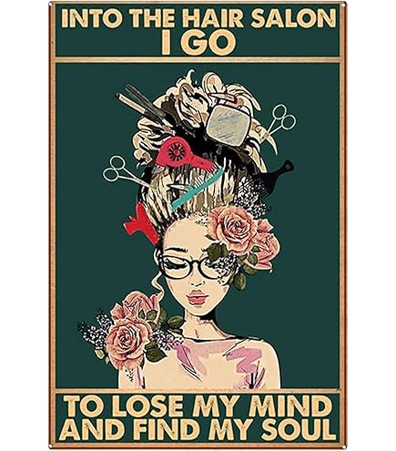 Invest In Your Hair It'S The Crown You Never Take Off Poster Decorazione da Parete Targa in Metallo 20 x 30 cm