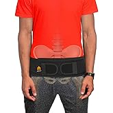 Sparthos Sacroiliac Si Hip Belt Relief from Si Joint, Sciatica, Pelvis, Lower Back Pain - Support Brace for Women and Men - for Sacral Nerve, Hip Loc Tilt Up Belts Braces (Black-REG)