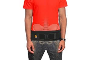 Sparthos Sacroiliac Si Hip Belt Relief from Si Joint, Sciatica, Pelvis, Lower Back Pain - Support Brace for Women and Men - for Sacral Nerve, Hip Loc Tilt Up Belts Braces (Black-REG)