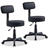 VECELO Rolling Backrest Set of 2 Adjustable Desk