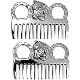 ZSWINATW 2PCS Horse Comb, Horse Mane and Tail Comb，Portable Aluminum Alloy Horse Comb