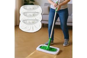 3-Pack Washable Microfiber Mop Pad Refills - for Wet and Dry Hardwood & Hard Surface Floor Cleaning (Fits Standard Flat Mops,