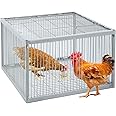 Chicken Trap with Escape-Proof Design, Birds Trap with One-Way Entry, Chicken, Duck, and Turkey Trap, Portable & Easy Assembly, Unharmful Made of High-Strength Iron with Anti-Rust Paint