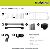 Sakura Headrest Dog Guard Car Barrier 106–145 cm Adjustable Black view 6