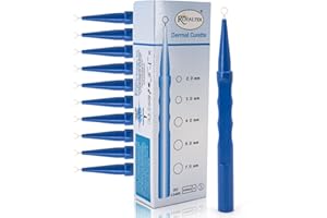 ROYALTEK Sterile Disposable Dermal Curettes, Easy Peel Packing - Box of 10 (4.00 mm)