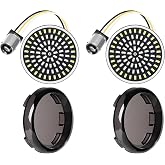 Benlari 2inch Front Turn Signals, 81 LEDs 1157 Turn Signals with 2 Smoked Lens Cover Fit for Harley Touring Street Glide Road Glide Road King Electra Glide Sportster Iron Dyna Softail 1986-2024