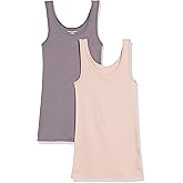 Amazon Essentials Women's Slim-Fit Tank Top, Pack of 2
