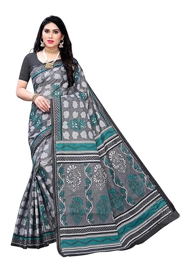 Without Blouse Piece Saree (Pure Cotton 100% 1046_1_Multicolored_Free)