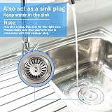Tomario 84mm Stainless Steel Sink Plug Strainer Kitchen Drain Stopper view 5