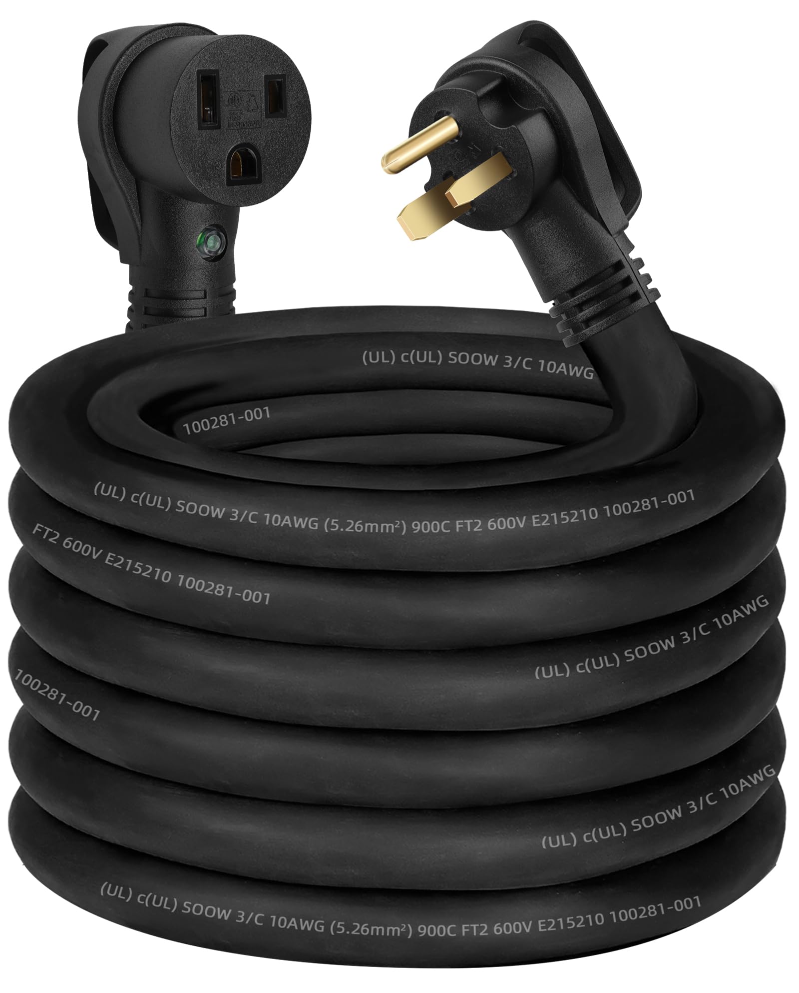 Photo 1 of 30Amp Welder Extension Cord SOOW Cable 10/3 Welder Cord,Heavy Duty Welding Cable 10 Gauge 250V NEMA 6-50 Power Extension Cord for Welder Machine MIG/TIG/Stick,Plasma Cutter,Generator(UL Listed)-50ft