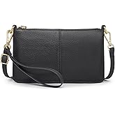 Kattee Leather Small Crossbody Shoulder Bags Purse for Women Trendy, Designer Handbag Pouch Clutch with Wristlet