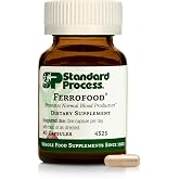 Standard Process Ferrofood, Blood Health &amp; Iron Support, 40 Capsules | Iron Supplement to Support Normal Blood Production, Aid Iron Absorption with Vitamin C