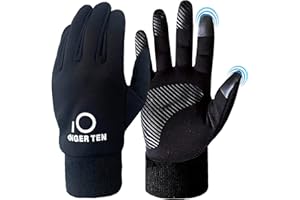Amrta Kids Winter Gloves Boys Girls, Youth Running Warm Thermal Touchscreen Sports Cycling Driving (Black,S)