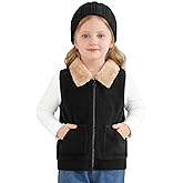 AlisOker Toddler Girls Boys Fleece Vest Winter Warm Clothes Buffalo Plaid Christmas Jacket Kids Puffer Quilted Gilet Coat