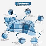 GC GAVENO CAVAILIA Checkered Duvet Cover Set Double Bluish Polycotton view 2