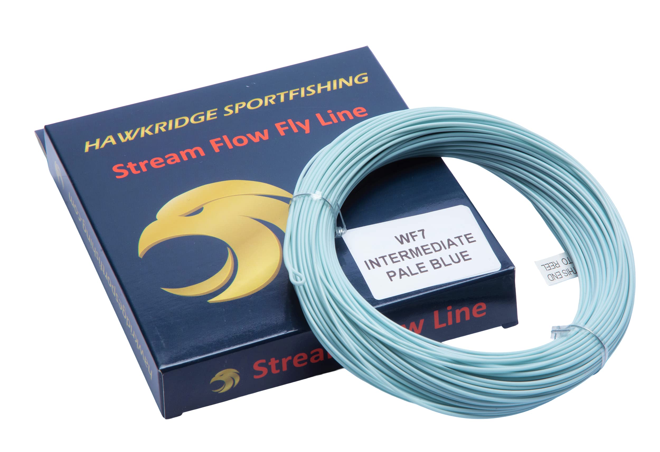 HAWKRIDGE - Quality Weight Forward #7 STREAM FLOW FLY Line (UK Brand) WF#7 - Three options - Floating Orange/Intermediate Pale Blue/Sinking III Medium Grey (Intermediate Pale Blue)