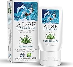 Aloe Cadabra Natural Water Based Personal Lubricant and Vaginal Moisturizer, Organic Aloe Lube for Men, Women and Couples, No