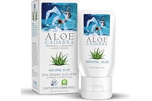 Aloe Cadabra Natural Water Based Personal Lube, Organic Lubricant for Her, Him & Couples, Unscented, 2.5 oz Organic Natural A