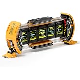 Divoom Times Gate Cyberpunk Digital Clock for Gaming Setup, Gamer Gift | Smart App Control, WiFi, RGB LED Display, Personalized Dashboard, Pixel Art Gaming Room &amp; Office Decor, Yellow