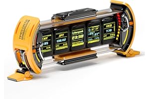 Divoom Times Gate - Cyberpunk Gaming Setup Digital Clock with Smart APP Control, WiFi Connect, RGB LED Display, Personalized 