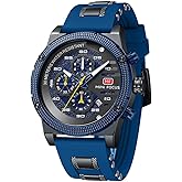 AIMES Mens Watches for Men Casual Chronograph Waterproof Sport Military Watch Analog Quartz Movement Stylish Luxury Dress Wrist Watch Elegant Gift Watch for Men