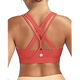 RUNNING GIRL Sports Bra for Women High Support, Criss-Cross Back Padded Strappy Sports Bras Yoga Bra with Removable Cups