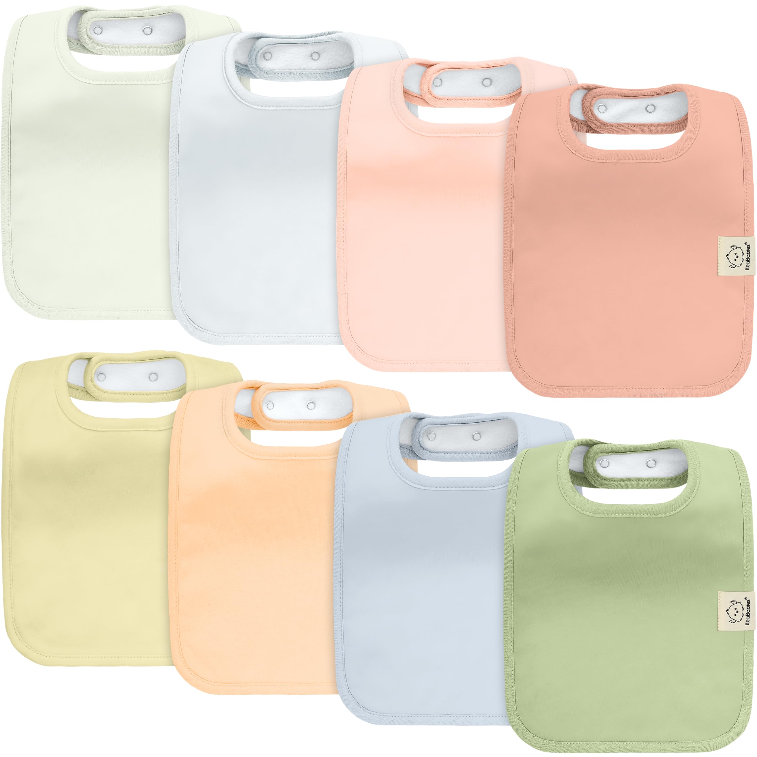 Photo 1 of KeaBabies 8-Pack Organic Baby Bibs for Boys, Girls - Super Absorbent Cotton Drool Bibs for Baby Girl & Boy, Teething Toddler, Drooling Newborn, Ultra Soft & Machine Washable (Dew)