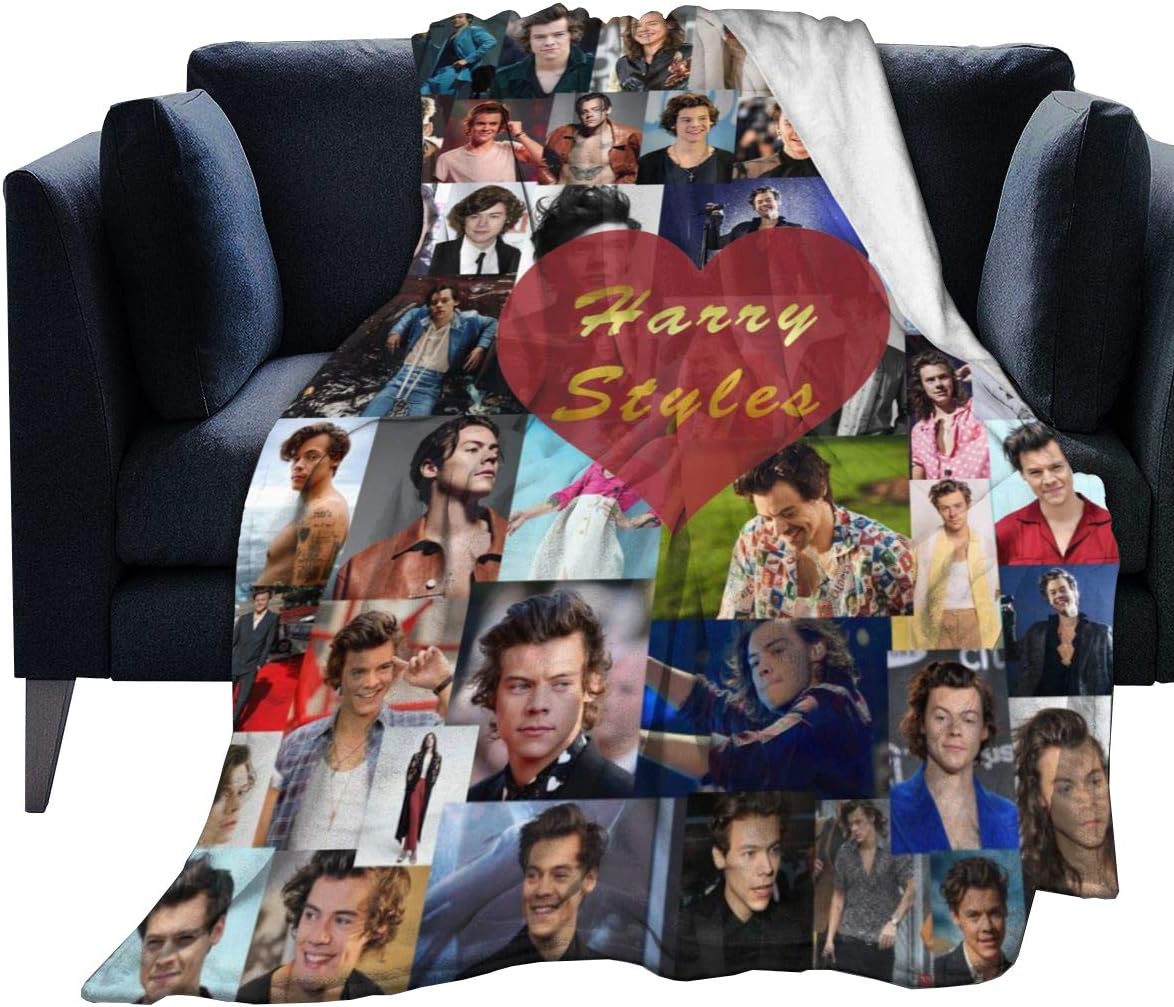 PanCute Harry Styles Blanket, Super Soft Fleece Sherpa Throws Blanket for Gift 50"x40"