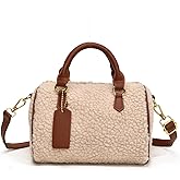 Extolove Fuzzy Purses for Women Cute Lambswool Furry Tote Bag Faux Fur Purse Top-Handle Fluffy Crossbody Handbag