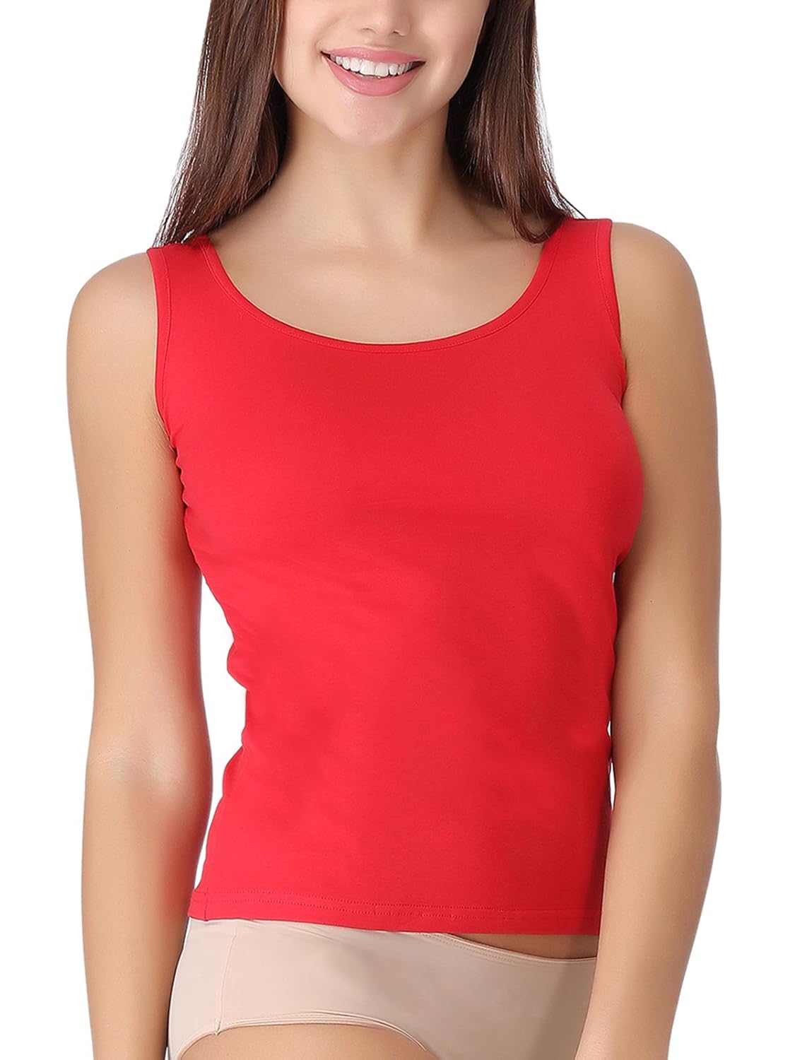 clovia women's stretchable cotton tank top