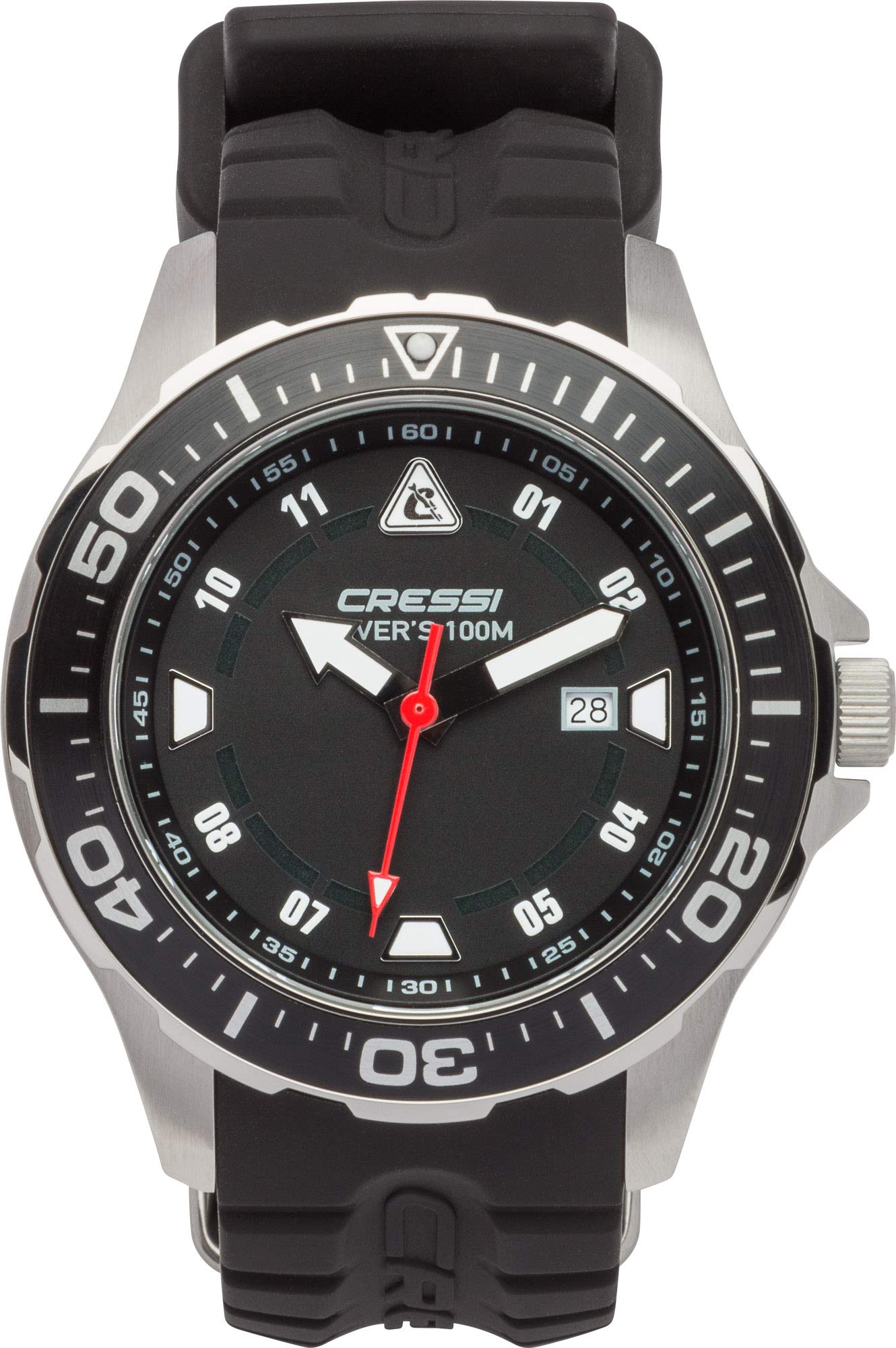 Cressi Unisex Manta Dive Watch, Silver/Black/Black, One Size — image 1