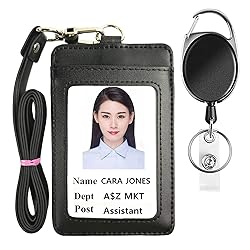 Lucstar Professional ID Badge Holder with Clip