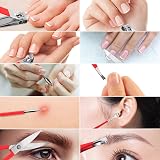 Keiby Citom Manicure Set 10pcs Stainless Steel Nail Clippers Kit Red Portable view 7
