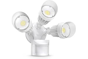 JJC 3000LM LED Security Lights Motion Sensor Flood Light Outdoor,30W(250W Equiv.) IP65 Waterproof,5000K-Daylight White DLC & 