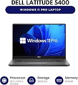 Dell Latitude 5400 14 Laptop i5 8th Gen 8GB RAM 256GB SSD Windows 11 Pro view 2