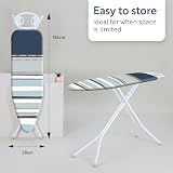 Minky Large Ironing Board 122 x 38 cm, 96 cm Height, Foldable, Angled Iron Rest view 9