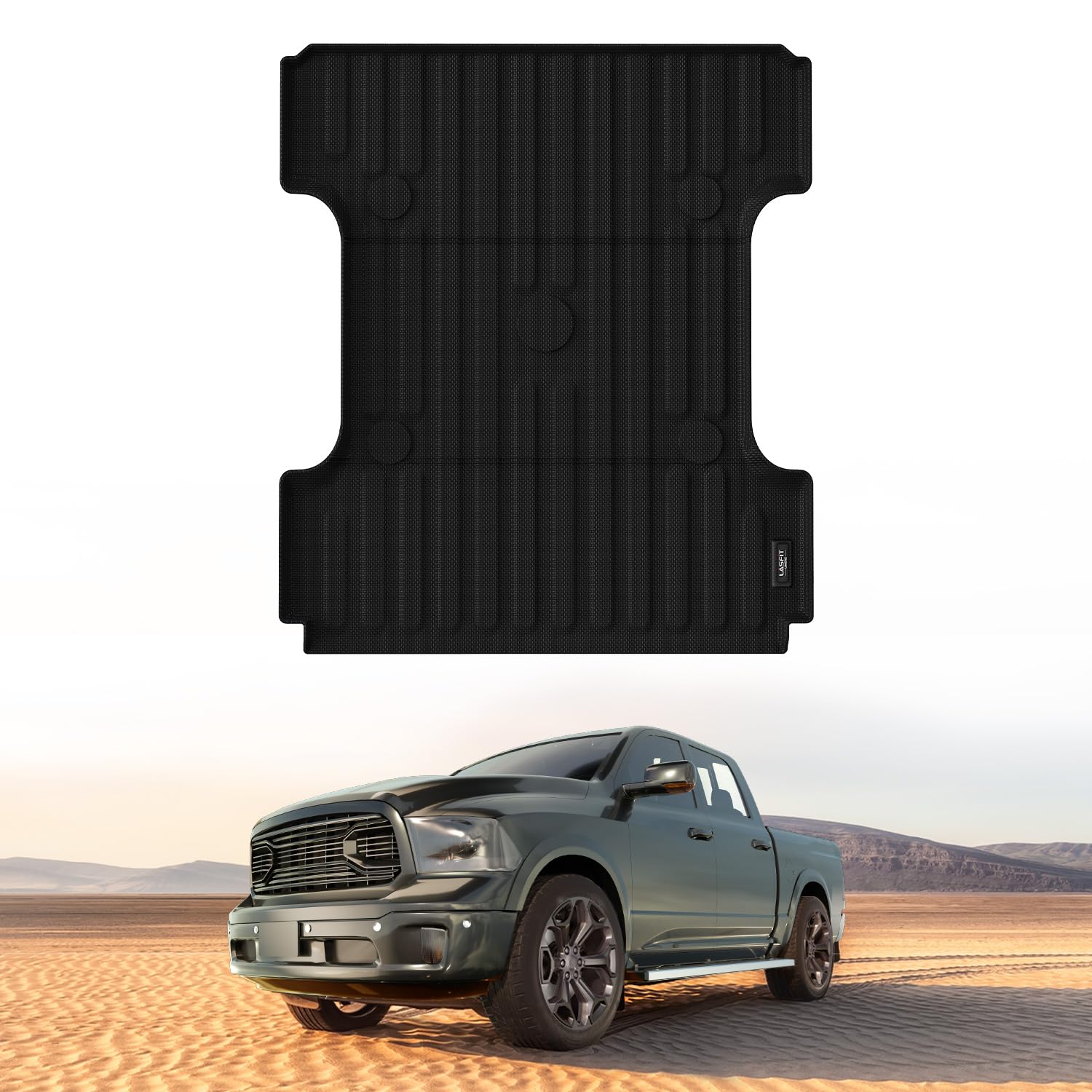 Photo 1 of (USED/FAIR) LASFIT 6FT4 Truck Bed Mat for Ram 1500 2002-2018 & 2500/3500 2002-2025 & 1500 Classic 2019-2024 (6.4 FT/76.3 inches) NOT for Optional Rambox, All Weather Custom Fit TPE Truck Bed Liner
