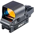 PINTY Red Dot Sight, 1x40 Reflex Sight with 2MOA Red Dot 6 Brightness Levels 4 Reticle Patterns for Picatinny Weaver Rails, Tactical Scope for Long Guns Hunting Rifles Pistols More, Batteries Incl