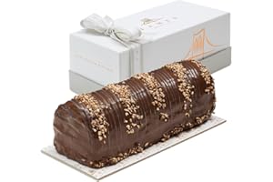 Fames Chocolates Halva Chocolate Log – Kosher Chocolate Covered Zebra Halvah Log, Deluxe Gift for Wedding Anniversary, Newly Engaged or Corporate Gifting.