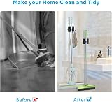 homeasy Mop Broom Holder 4 Pcs Stainless Steel Self Adhesive Wall Mount Black view 3