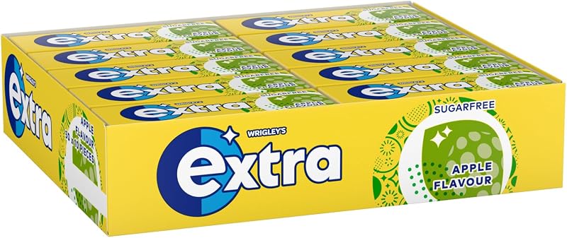 Extra Apple Flavour Sugar Free Chewing Gum 30 Pack 300 Pieces