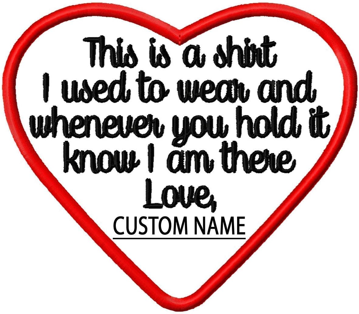 Mixed Media - Memory Patch This is a shirt I used to wear CUSTOM Heart Iron on or Sew On Memorial Patch