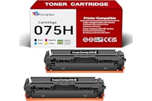 075/075H Black High Yield Toner Cartridge Compatible Replacement for Canon 075 / 075H /CRG-075 /MF665Cdw Use with ImageCLASS 