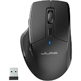 JLab, JBuds, Wireless Mouse, Bluetooth, USB Dongle, Multi-Device, Silent Click, Full-Size, Black
